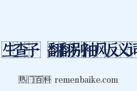 生查子·翻翻别袖风反义词是什么意思的图片